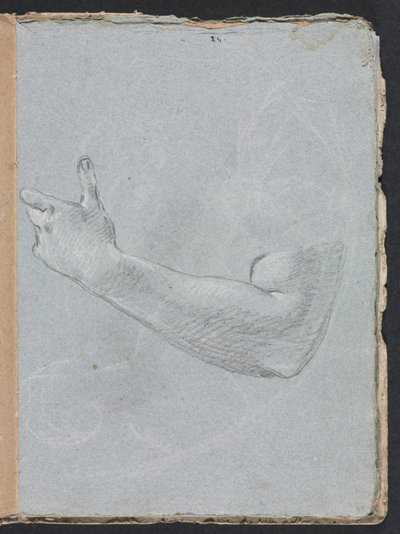 Verona Sketchbook: Braccio sinistro e mano (pagina 47) da Francesco Lorenzi