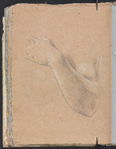 Verona Sketchbook: braccio sinistro e mano pagina 46, 1760 da Francesco Lorenzi