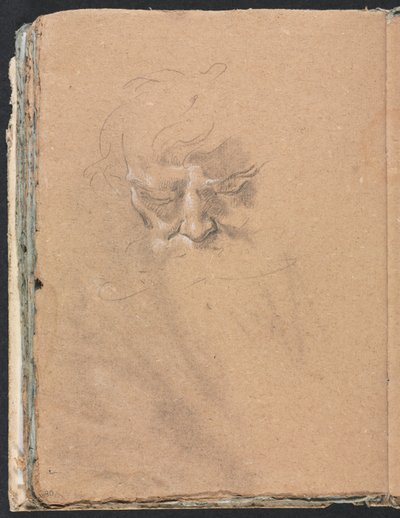 Taccuino di Verona: Testa maschile pagina 80, 1760 da Francesco Lorenzi