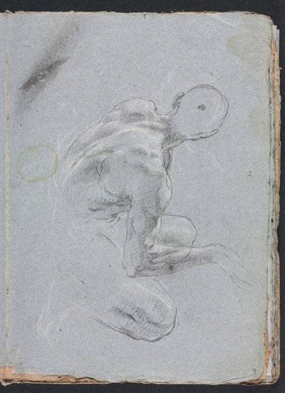 Verona Sketchbook: Nudo maschile di schiena (pagina 9) da Francesco Lorenzi