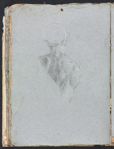 Verona Sketchbook: Nudo maschile testa e spalle da dietro (pagina 62) da Francesco Lorenzi