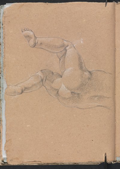Taccuino di Verona: Putto metà inferiore del corpo pagina 24, 1760 da Francesco Lorenzi