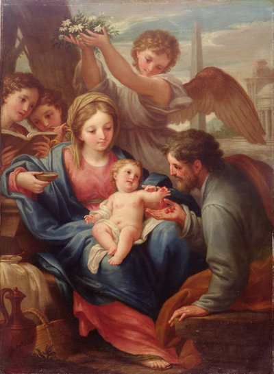 Madonna col Bambino e San Giuseppe, o Il riposo durante la fuga in Egitto da Francesco Mancini