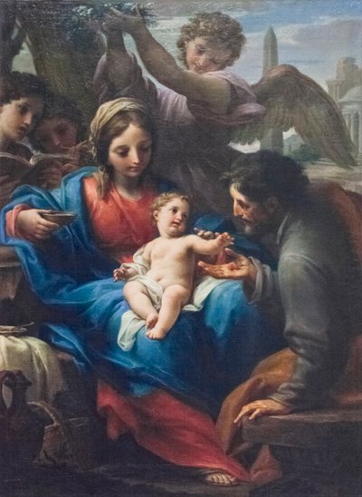 Il riposo durante la fuga in Egitto da Francesco Mancini