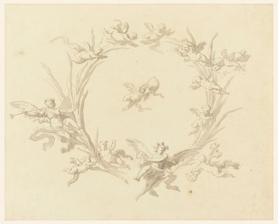 Disegno, Studio per decorazione a fresco, Palazzo del Quirinale, Roma, 1815-16 da Francesco Manno