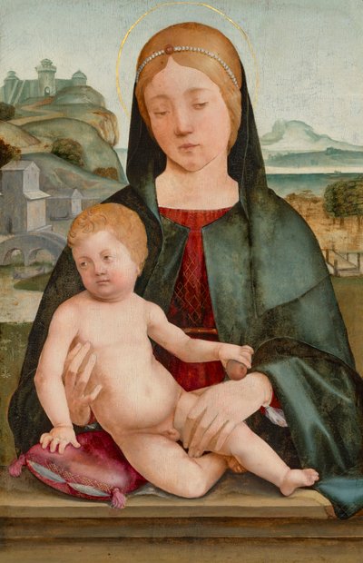 Madonna con Bambino in un paesaggio da Francesco Marmitta