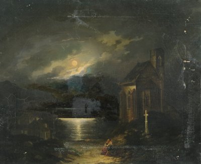 Paesaggio lunare con lago da Francesco Milani