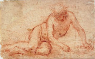 Nudo maschile sdraiato da Francesco Montelatici