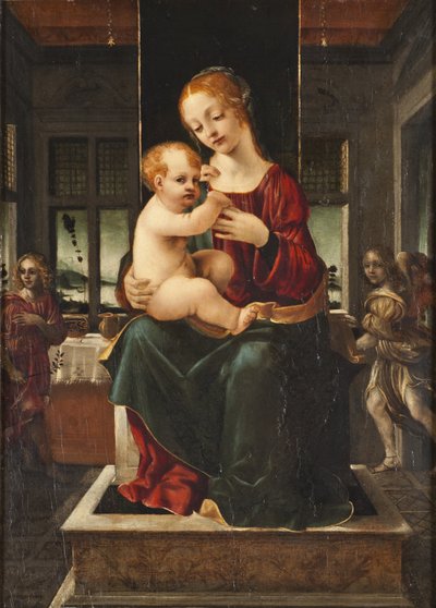 La Vergine e il Bambino con due angeli da Francesco Napoletano