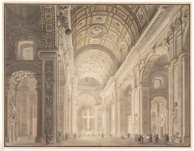 Interno di San Pietro illuminato da Francesco Panini