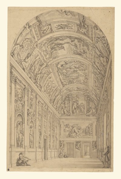 Veduta della Galleria Farnese, Roma da Francesco Panini