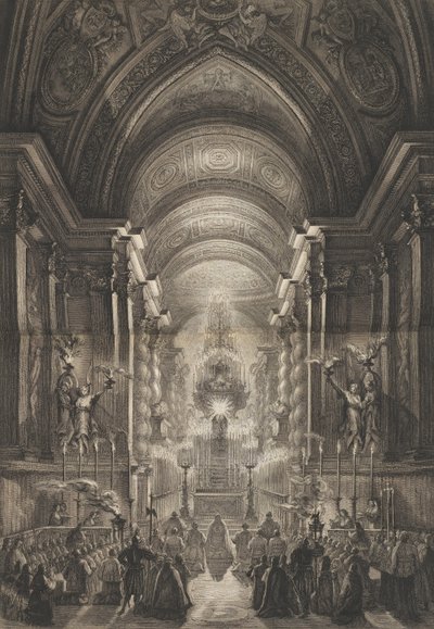 Cerimonia tenuta nella Cappella Paolina, Vaticano, 1787 da Francesco Piranesi