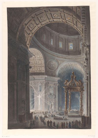 Illuminazione della Santa Croce nella Basilica di San Pietro da Francesco Piranesi