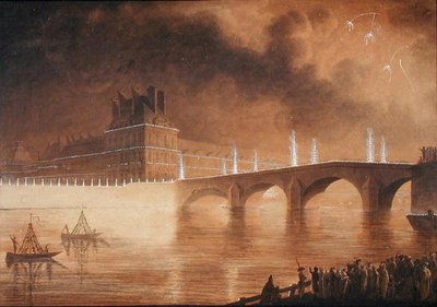 Illuminazione del Quai e Pont des Tuileries da Francesco Piranesi