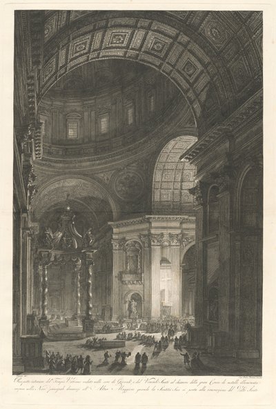 Interno di San Pietro, con l
