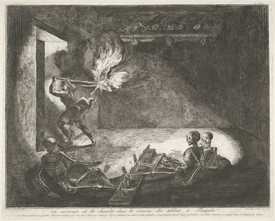 Caserma dei soldati a Pompei da Francesco Piranesi