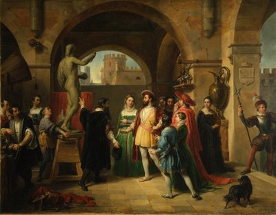 Francesco I nello studio di Benvenuto Cellini, 1837 da Francesco Podesti