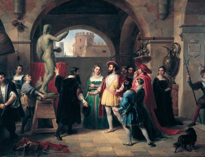 Il re di Francia Francesco I (1494-1547) visita l