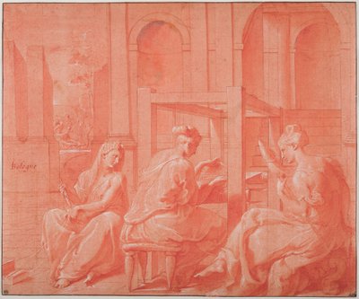 Alcytoe und ihre Schwestern da Francesco Primaticcio