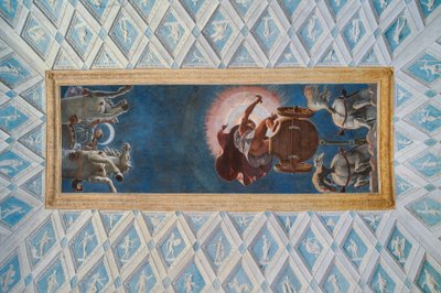 Camera del Sole e della Luna: i carri del Sole e della Luna guidati da Diana e Apollo da Francesco Primaticcio