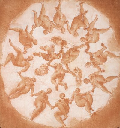 Danza delle ore e tre putti con cornucopie da Francesco Primaticcio