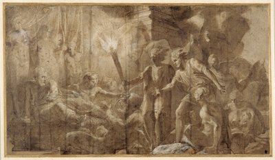Ercole sdraiato accanto a Onfale da Francesco Primaticcio