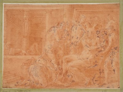 Odysseus wäscht seine Hände da Francesco Primaticcio