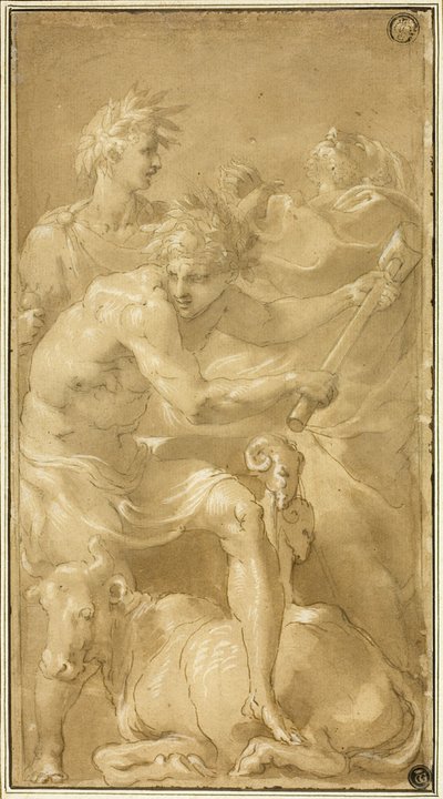 Sacrificio di un toro da Francesco Primaticcio