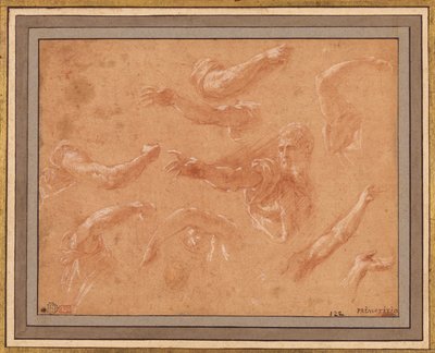 Studie von Gottvater mit Engeln da Francesco Primaticcio