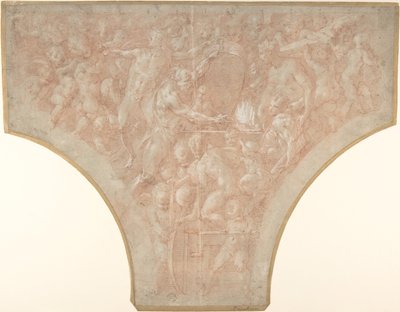 Vulcano che forgia i dardi di Cupido, 1552-56 da Francesco Primaticcio