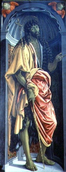San Giovanni Battista, pannello laterale dal Tabernacolo dei Sacramenti (dettaglio) da Francesco and Raffaello Botticini