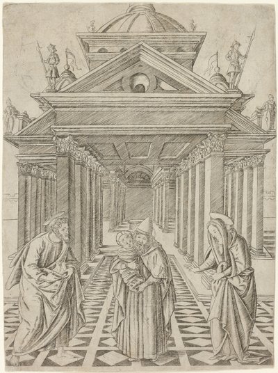 La presentazione al tempio, tavola quattro dalla Vita della Vergine e di Cristo da Francesco Rosselli