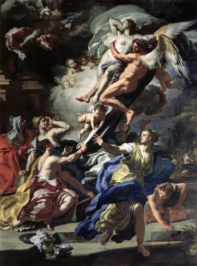 Borea rapisce Oreithyia, figlia di Eretteo, 1729 da Francesco Solimena