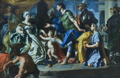 Didone riceve Enea e Cupido travestito da Ascanio, c.1720s da Francesco Solimena