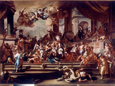 Eliodoro cacciato dal tempio dagli angeli da Francesco Solimena