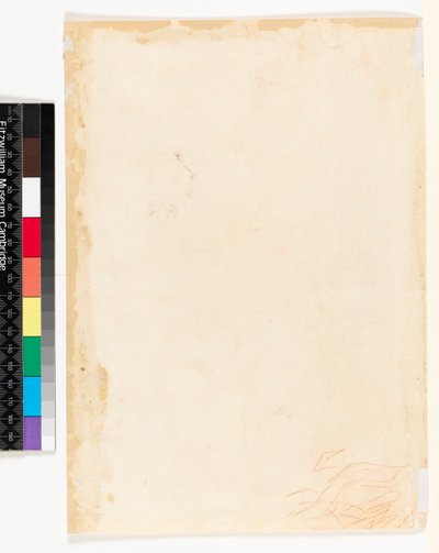 Recto: Foglio di studio. Verso: Leggeri scarabocchi a inchiostro, forse uno studio di drappeggio?, 1700-1799 da Francesco Solimena