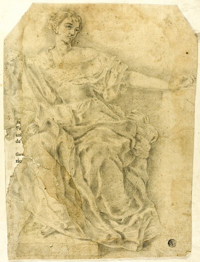 Figura femminile allegorica seduta da Francesco Solimena