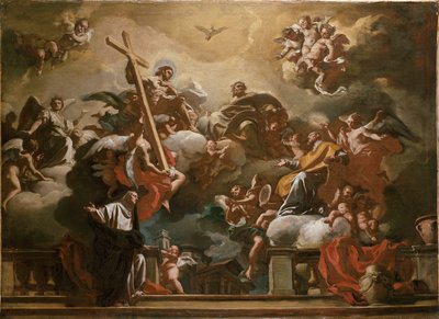 La Santissima Trinità con San Filippo Neri in Gloria, c1727-1730 da Francesco Solimena