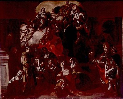 La Santissima Trinità con la Madonna e i Santi, c.1705 da Francesco Solimena