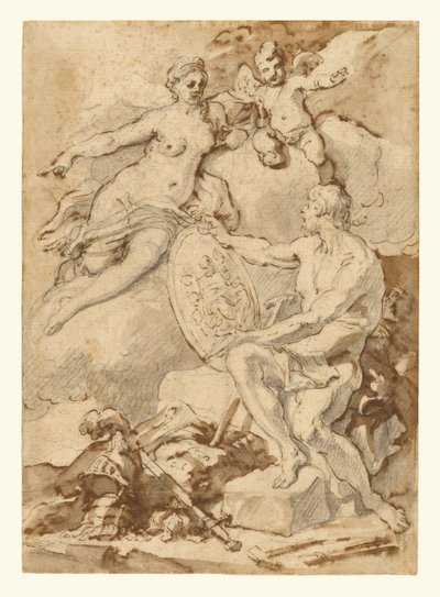 Venere che riceve da Vulcano le braccia di Enea da Francesco Solimena