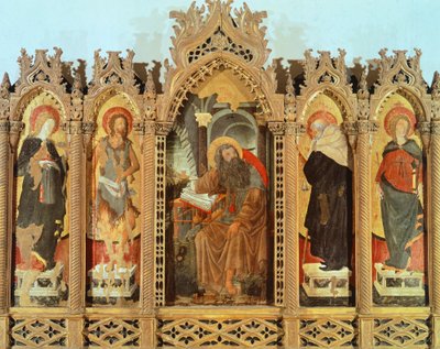 Polittico Lazara, ca 1452, di Francesco Squarcione (1397-1468), tempera su pannello da Francesco Squarcione