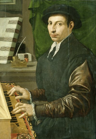 Ritratto di un uomo che suona un virginale da Francesco Traballesi
