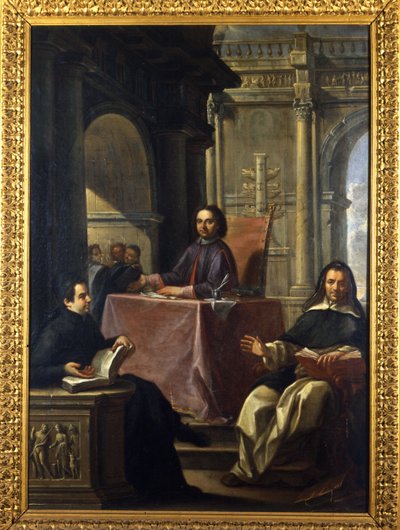 Disputa tra un gesuita e un domenicano dopo la controriforma da Francesco Trevisani