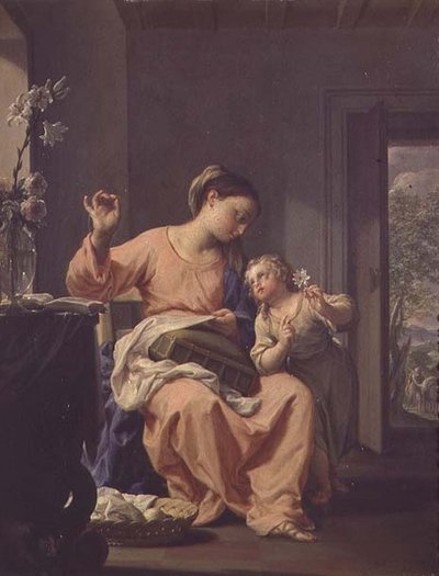 Madonna che cuce da Francesco Trevisani