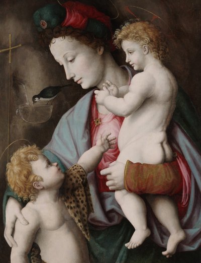Madonna e Bambino con San Giovanni, c.1525 da Francesco Ubertini Il Bacchiacca