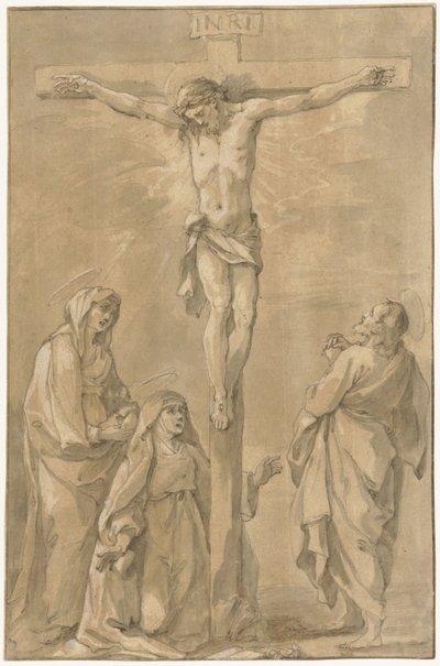 Cristo sulla croce, con Maria, Caterina da Siena e Giovanni da Francesco Vanni