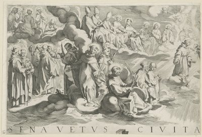 Pianta di Siena (parte in alto a sinistra) da Francesco Vanni
