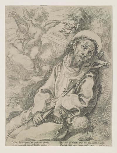 San Francesco Consolato da un Angelo Musicale da Francesco Vanni