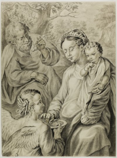 Il riposo durante la fuga in Egitto, noto come Madonna della Pappa da Francesco Vanni