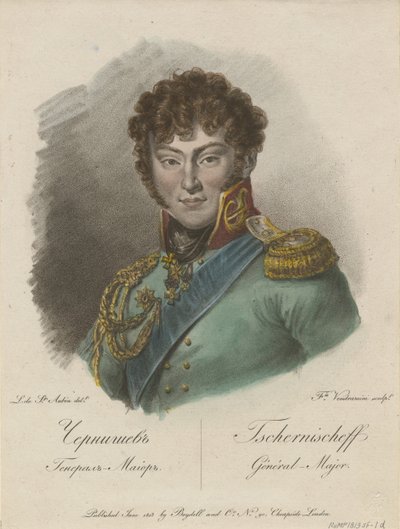 Ritratto del conte Alexander Ivanovich Chernyshov 1786-1857, 1813 da Francesco Vendramini